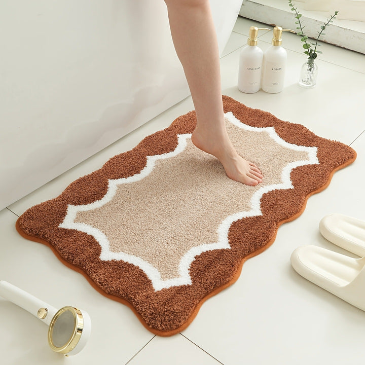 Premium weicher Plüsch Badezimmer Teppich Karnz