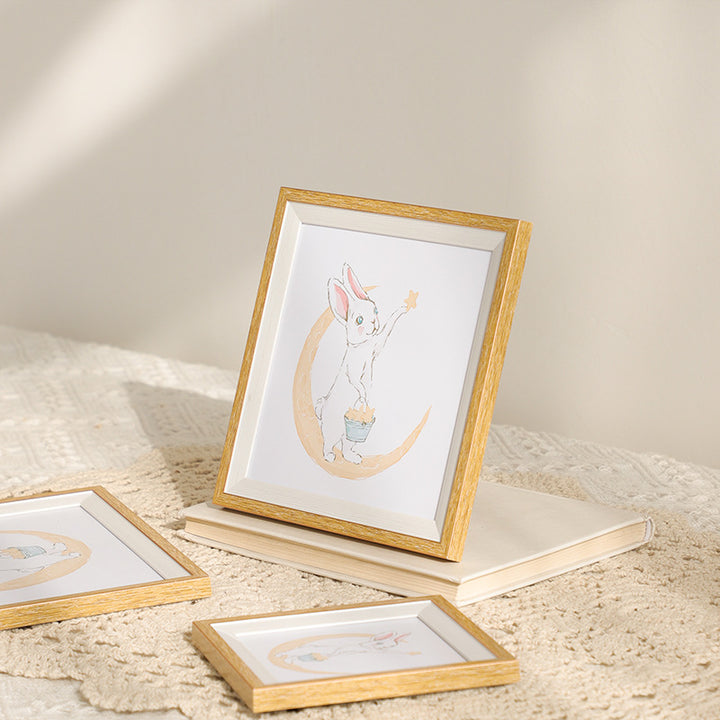 Verspieltes Bunny Kunstrahmen Set