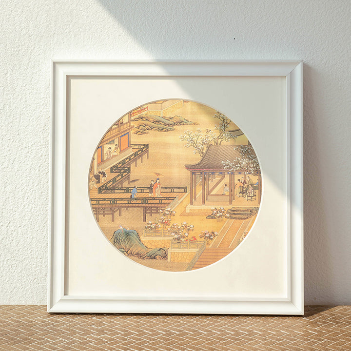 Elegante Berglandschaft Kunstrahmen