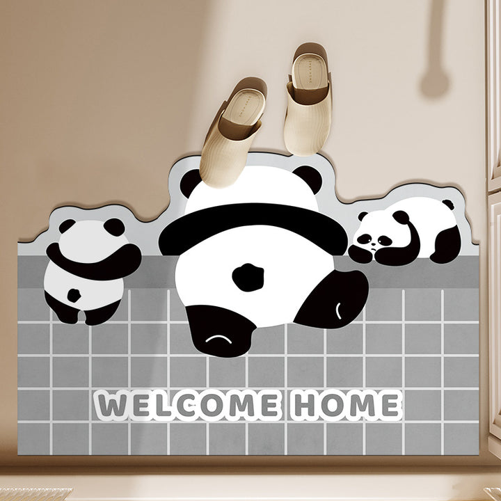 Panda-Themen Fußmatte