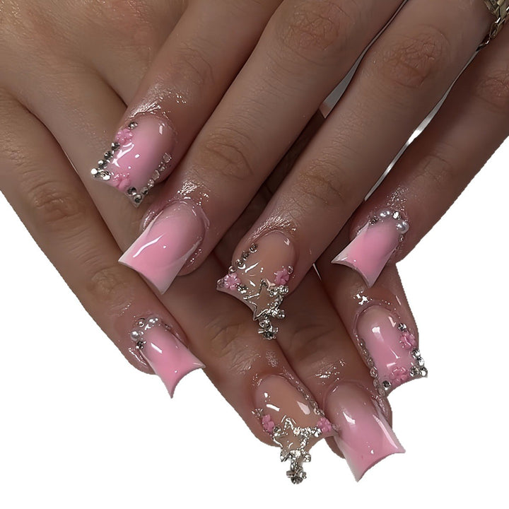 Dekorative mit Strass verzierte Nagelkunstverlängerungen Karnz