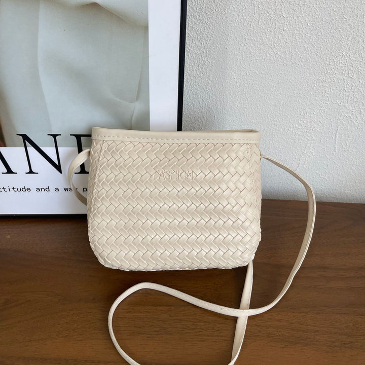 Gewebte Leder Umhängetasche  1790614236