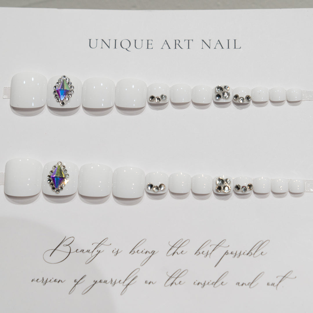 Rhinestone-beschichtete Pediküre-Nagelkunst  1791110623