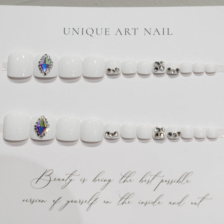 Rhinestone-beschichtete Pediküre-Nagelkunst  1791110623