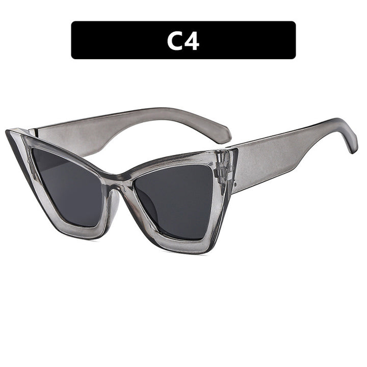 Damen Cat-Eye Sonnenbrille mit einzigartigem Wellenrahmen Karnz