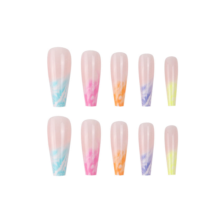 Marmor-Effekt Press-On Nagelset Karnz