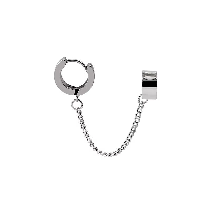 Stylische Silber Kettenlink Ohr Cuff Karnz