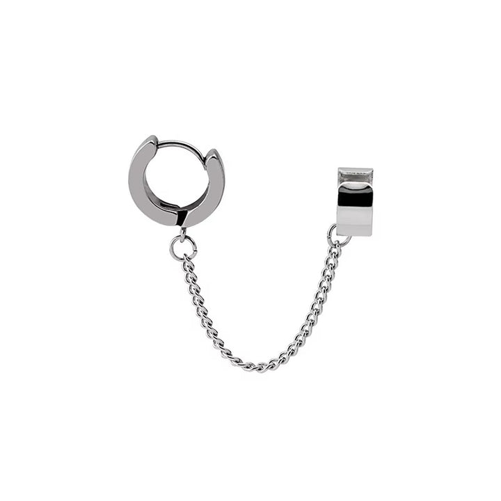 Stylische Silber Kettenlink Ohr Cuff Karnz