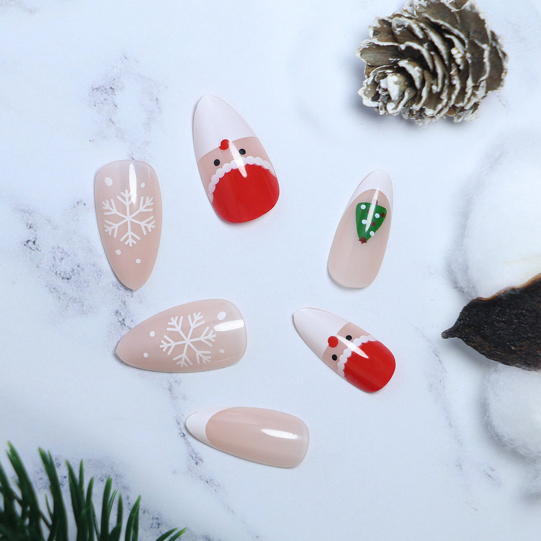 Festliche saisonale Aufkleber-Nagelkunst Karnz