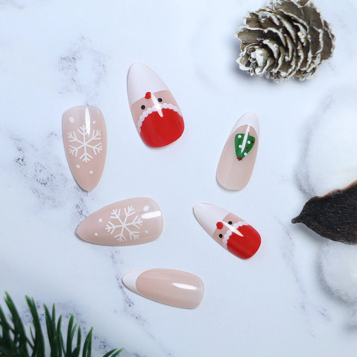 Festliche saisonale Aufkleber-Nagelkunst Karnz