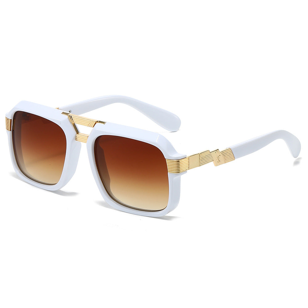 Oversized quadratische Sonnenbrille mit metallischen Details Karnz