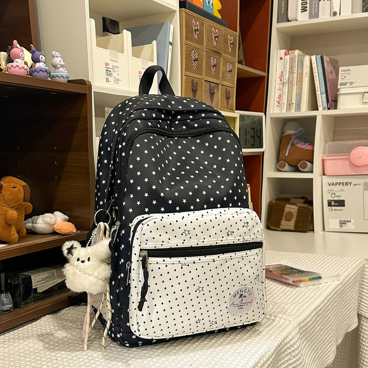 Verspielt Stern-Muster Schulrucksack Karnz