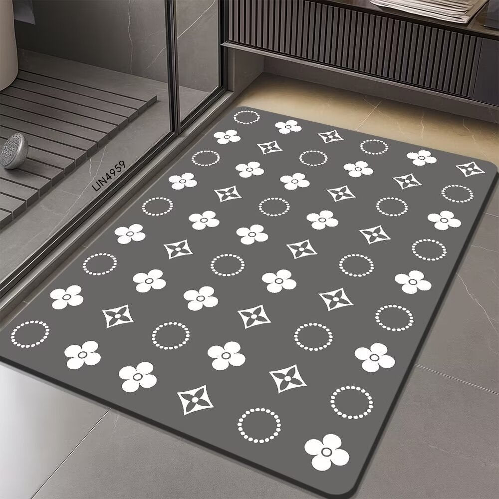 Geometrisches sechseckiges Muster Badmatte Karnz