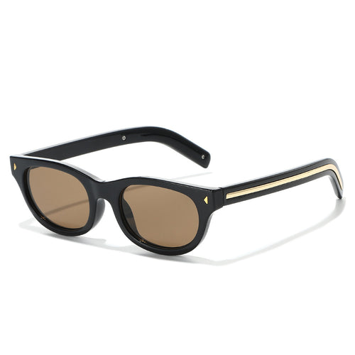 Retro-inspirierte Schildpatt Katzenaugen-Sonnenbrille Karnz