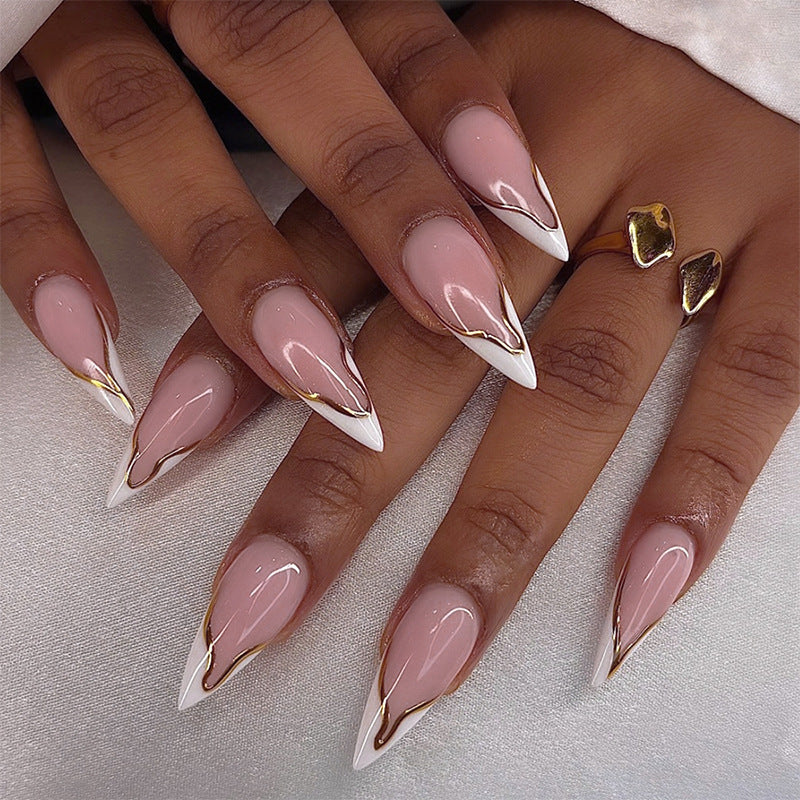 Premium Künstlerische Press-On Nail Set mit Elegantem Design Karnz
