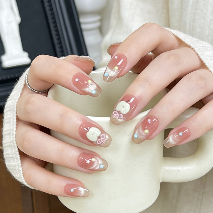 Premium Glitzernde Press-On Nagelerweiterungen Karnz