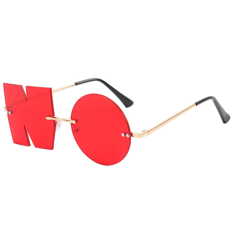 Damen außergewöhnliche geometrische Sonnenbrille mit markantem Design Karnz