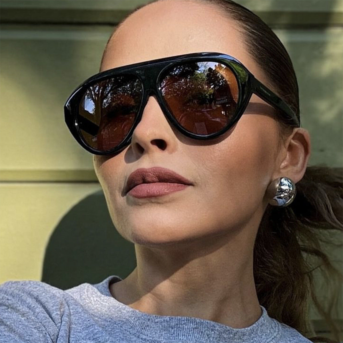 Damen oversized Sonnenbrille mit stilvollem Design und schützendem UV-Filter Karnz