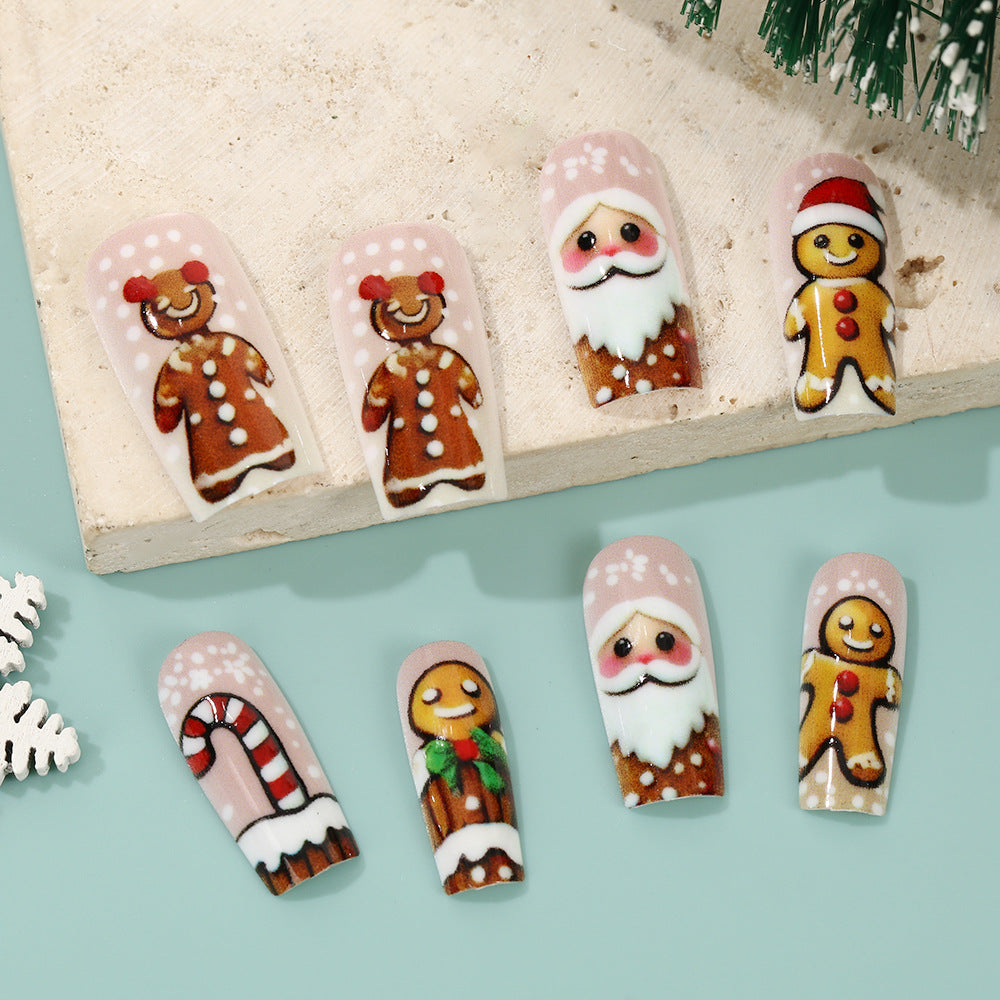 Weihnachtskunstnägel mit festlichen Motiven Karnz