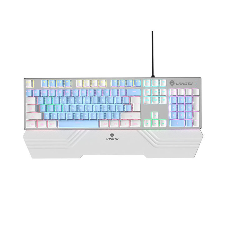 Verdrahtete mechanische Tastatur mit RGB-Beleuchtungseffekten Karnz