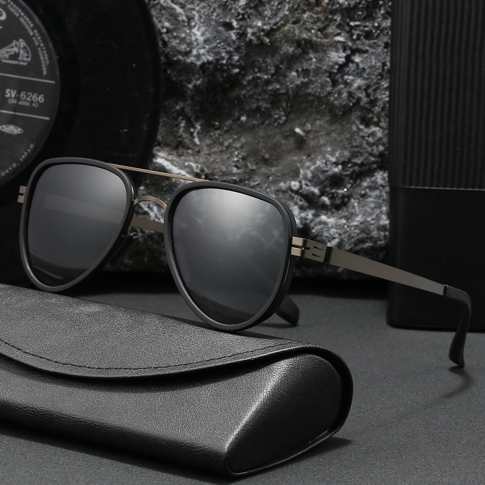 Damen Aviator-Sonnenbrille mit robustem Metallrahmen und polarisierenden Gläsern Karnz