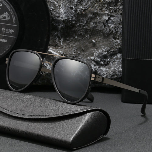 Damen Aviator-Sonnenbrille mit robustem Metallrahmen und polarisierenden Gläsern Karnz