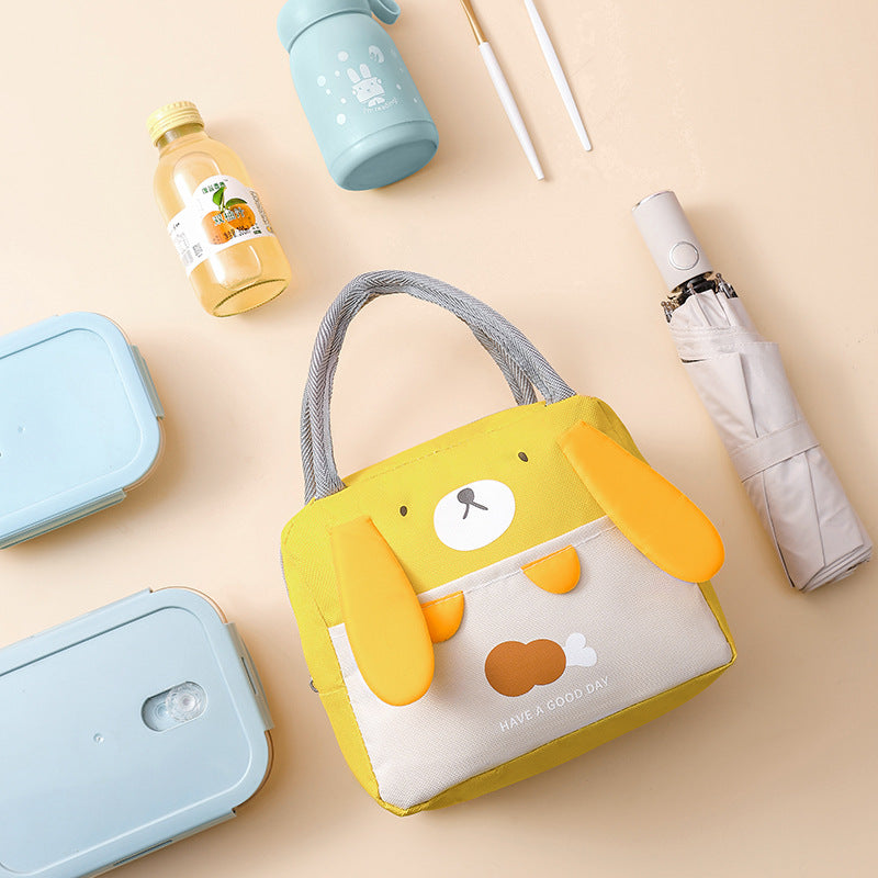 Niedliche, tierisch inspirierte, isolierte Lunch-Tasche