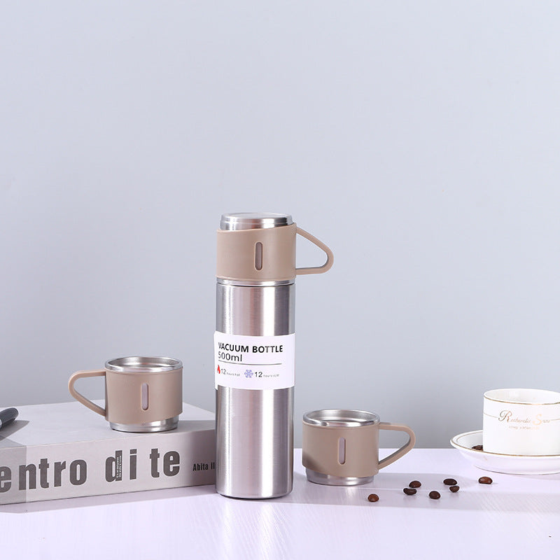 Damen Thermoset mit Kaffeetassen und Isolierflasche Karnz