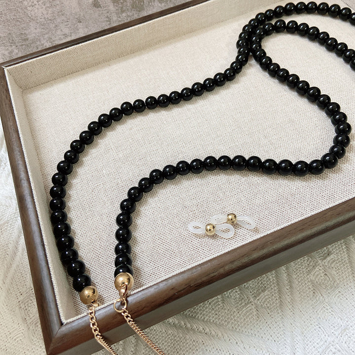 Modisches Schmuckband Aus Onyx-Perlen Karnz