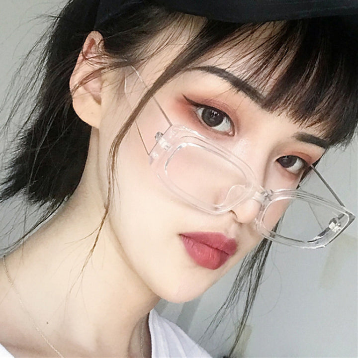 Damen modische Sonnenbrille im futuristischen Transparentdesign Karnz