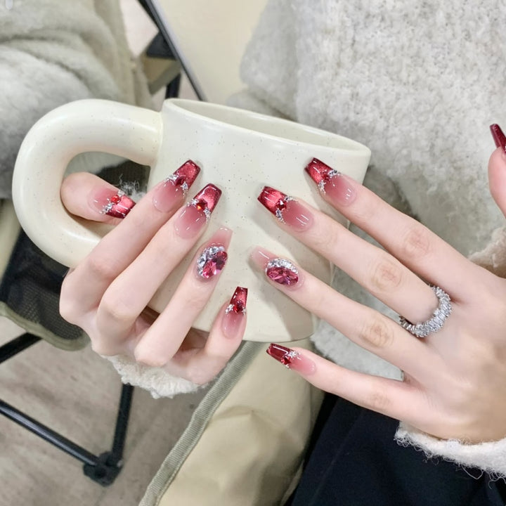 Dekorative Luxus Press-On Nagelset Karnz