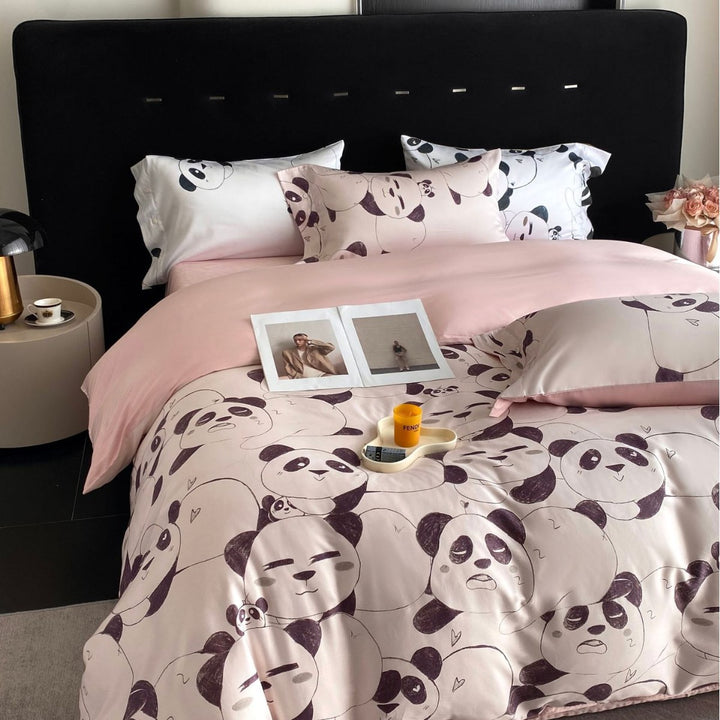 Luxuriös Wenden Paisley Baumwollsatin Bettbezug Set