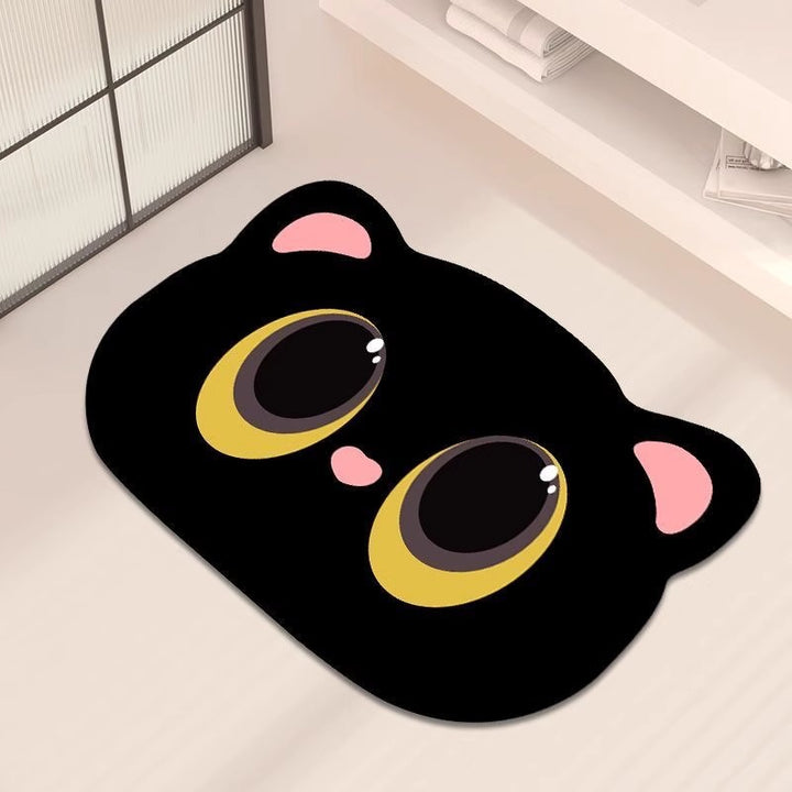 Cartoon Katze Form Plüsch Badmatte