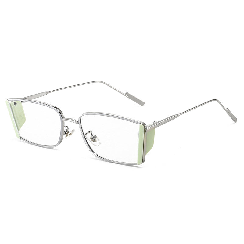 Damen elegante quadratische Sonnenbrille mit feinem Metallrahmen Karnz