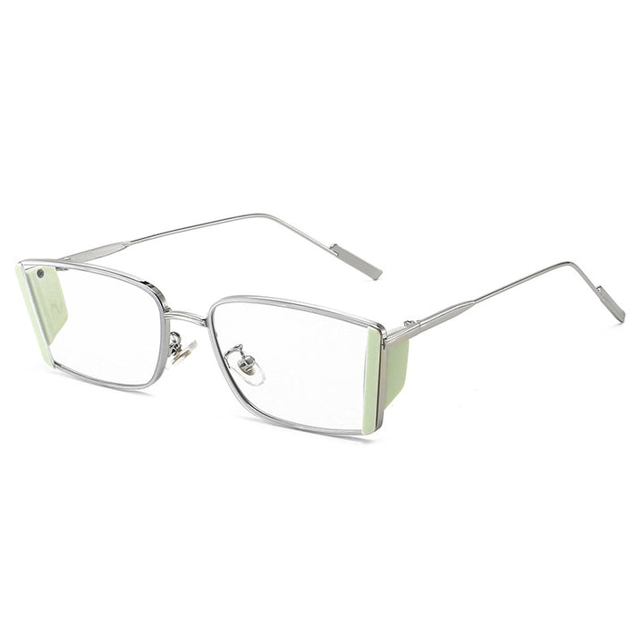 Damen elegante quadratische Sonnenbrille mit feinem Metallrahmen Karnz