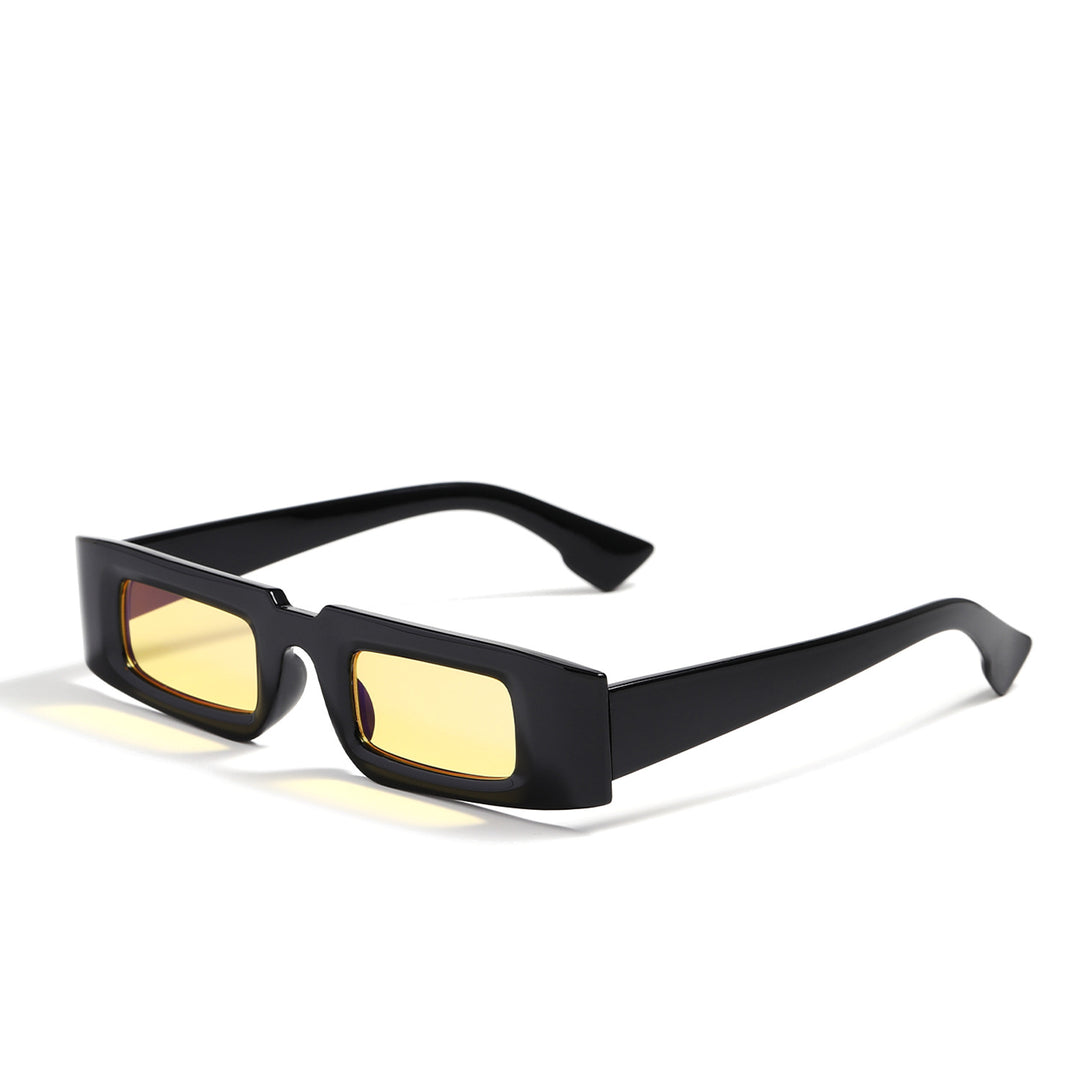 Damen modische geometrische Sonnenbrille mit transparentem Rahmen und polarisierenden Gläsern Karnz