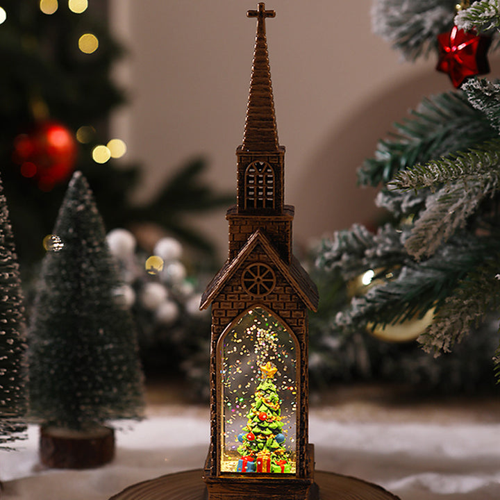 Beleuchtete Weihnachtskirche Dekoration Karnz