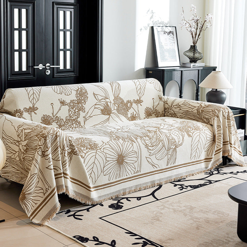 Künstlerische florale Druck Sofa Wurfdecke
