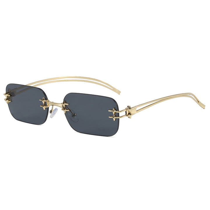 Modische Metall-Sonnenbrille mit Rechteckigem Rahmen Karnz