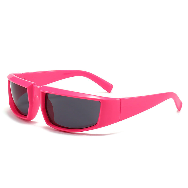 Damen stylische Sonnenbrille im futuristischen Design Karnz