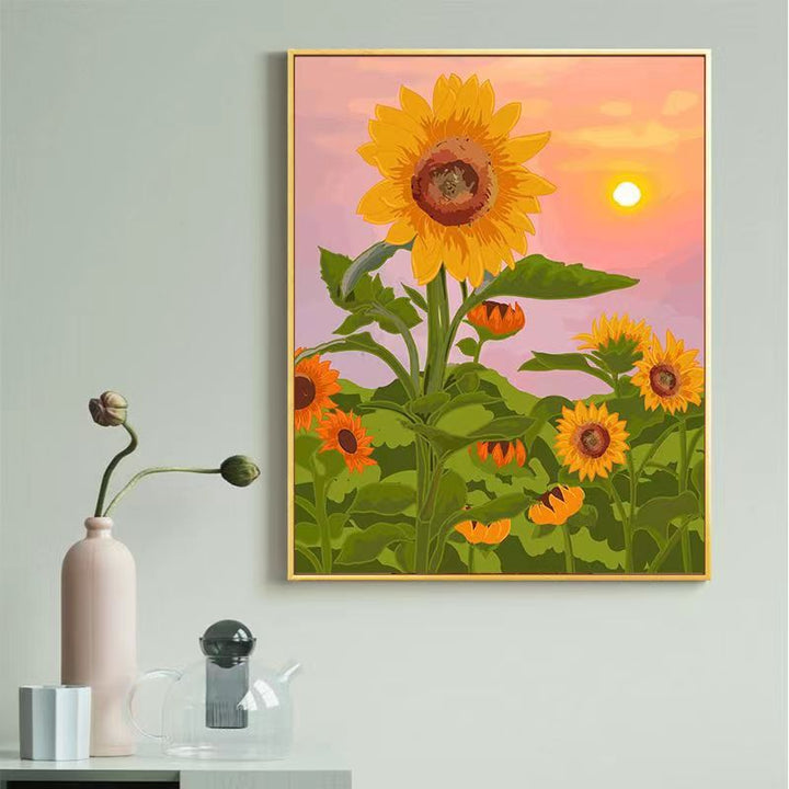 Sonnenblumen-Themen Leinwanddruck Karnz