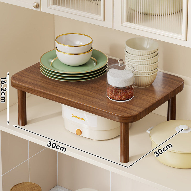 Bamboo-Style Arbeitsplattenlagersteigerregal mit erhöhten Beinen und unterregal Freiraum