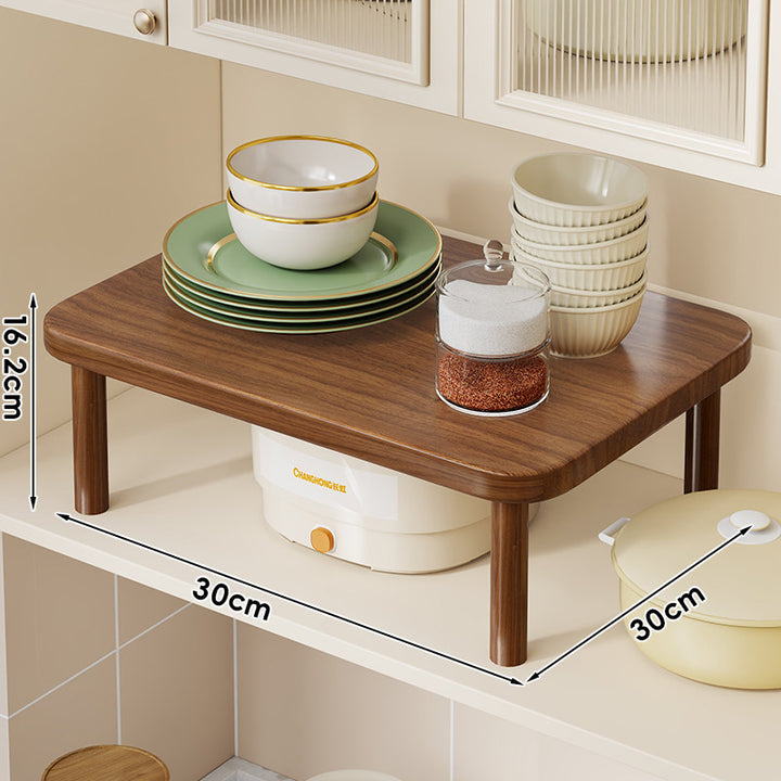 Bamboo-Style Arbeitsplattenlagersteigerregal mit erhöhten Beinen und unterregal Freiraum