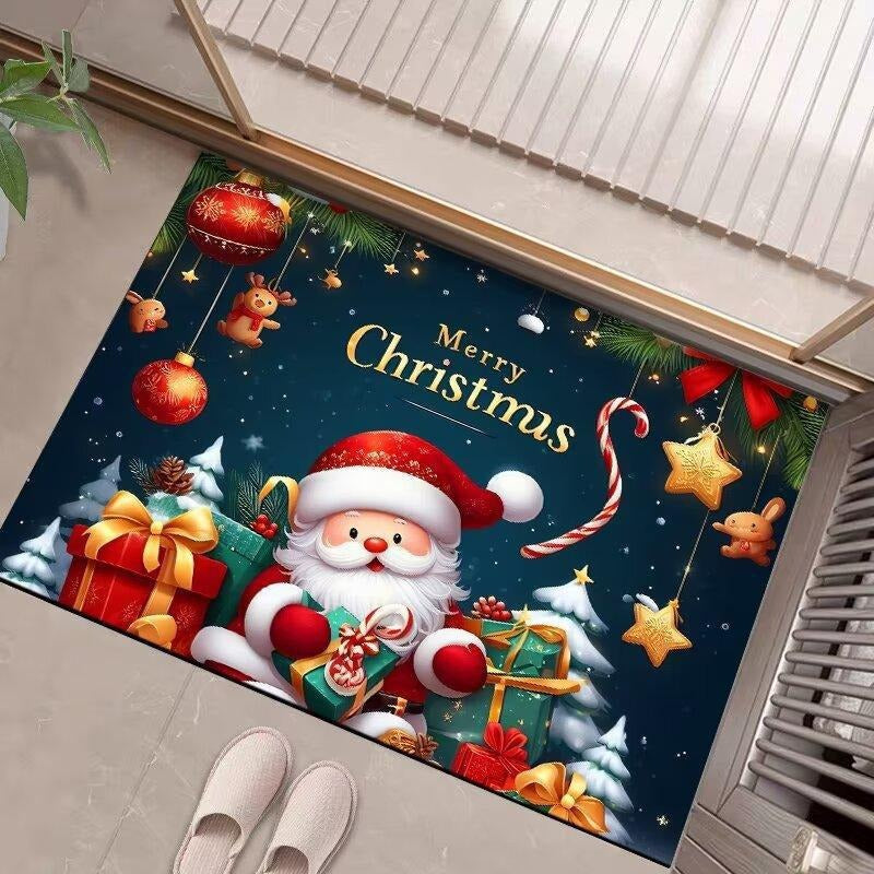 Festliche weihnachtlich gestaltete Fußmatte
