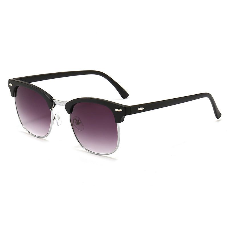 Damen modische Retro-Sonnenbrille mit metallischem Rahmen Karnz