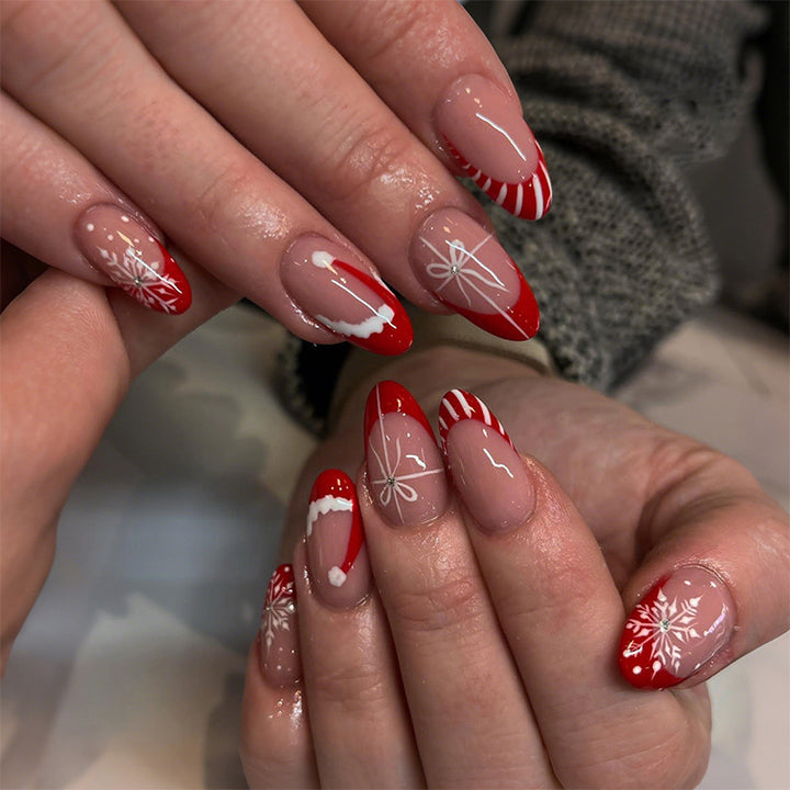 Winter-Themen Press-On Nagelkunst Set Karnz