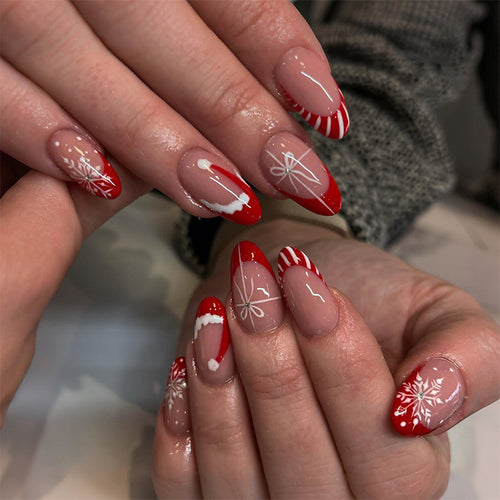 Winter-Themen Press-On Nagelkunst Set Karnz