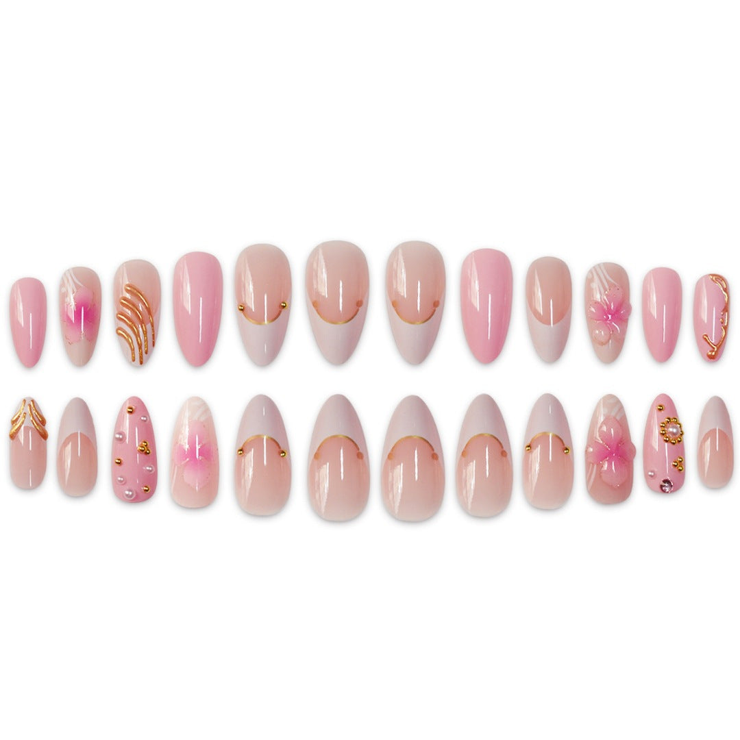 Premium Floral Designer Press-On Nails Karnz