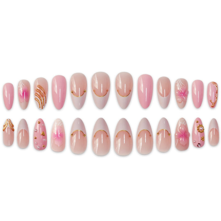 Premium Floral Designer Press-On Nails Karnz