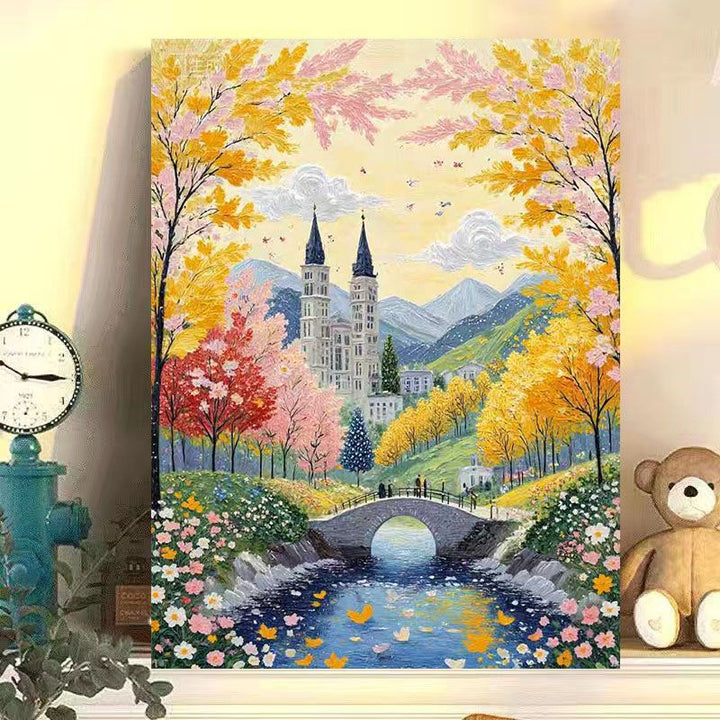 Szenische Herbstlandschaft Leinwanddruck Karnz